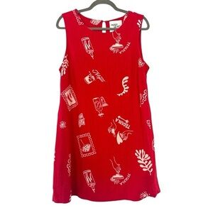Paper Heart by Anthropologie Red Sleeveless Vacation Shift Dress Extra Large